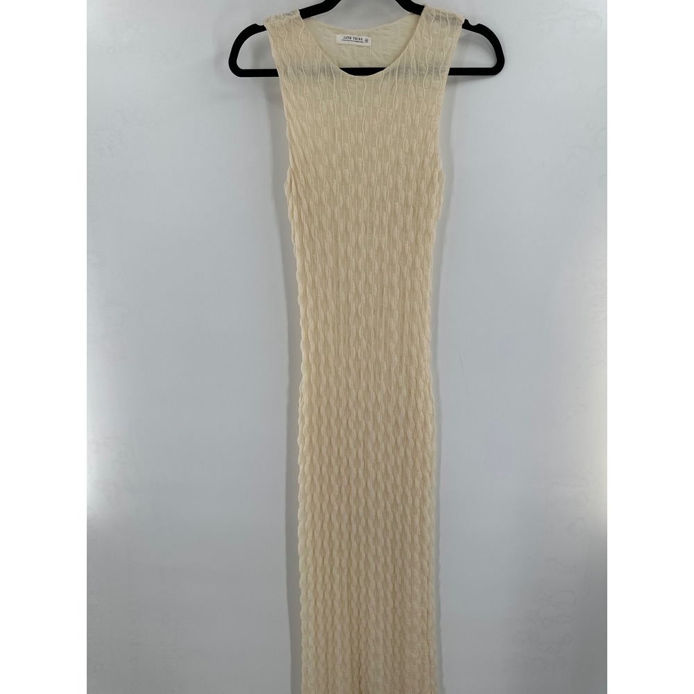 12th Tribe Textured Sleeveless Maxi Dress Medium - Picture 2 of 6
